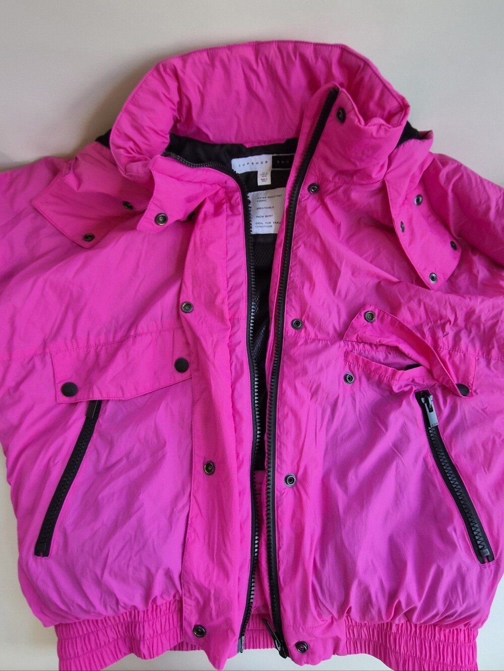 TopShop Sno - Women’s Hot Pink Insulated Snow/Ski Jacket, Size 8